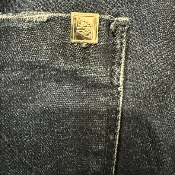 bebe Dark Distressed Ankle Jeans - Picture 5 of 5